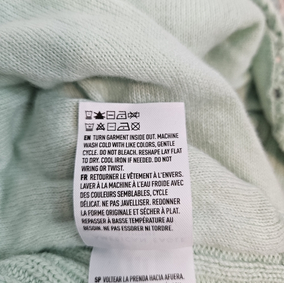 American Eagle Mint Green Pastel Crocheted Cropped Tank Top Size Medium O74 - Picture 6 of 8